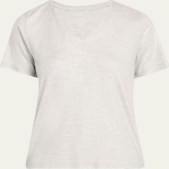 Majestic Filatures Soft Touch V-Neck Shimmer Jersey T-Shirt