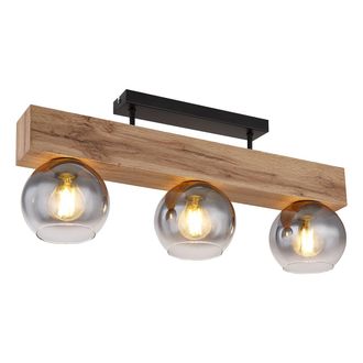 Globo Lighting Plaf&oacute;n - Moitas - Natural - Madera - E27 - 15656-3d