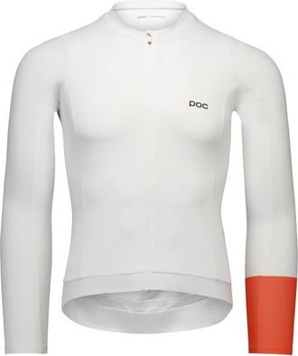 Poc Cadence L/S Jersey Velotrikot f&uuml;r Herren | grau/wei&szlig;