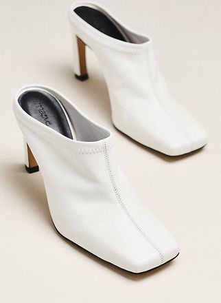 Maeve Square-Toe Mule Heels