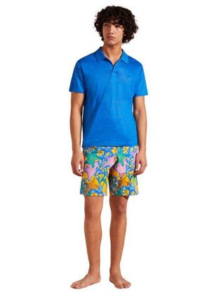 Vilebrequin Mens Solid Linen Jersey Polo Shirt in Palace at Nordstrom, Size X-Large