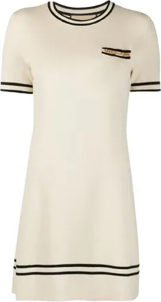 Gucci Cream Horsebit Embellished Wool Mini Dress Size XS