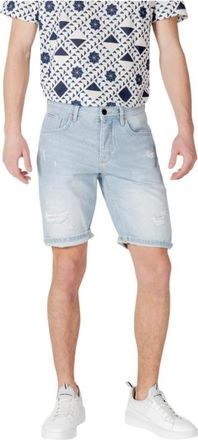 Antony Morato Ripped Denim Shorts Distressed - Heren - Denim shorts - Blauw - W29 - Denim - Korte Broeken