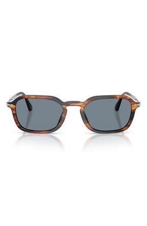 Persol 54mm Phantos Sunglasses in Striped Black /Brown at Nordstrom