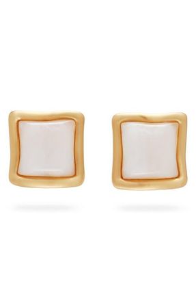 Cult Gaia Suni Stud Earrings in Pearl at Nordstrom