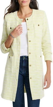 Nic+Zoe Textured Tunic Jacket in Green Mix at Nordstrom Rack, Size X-Small