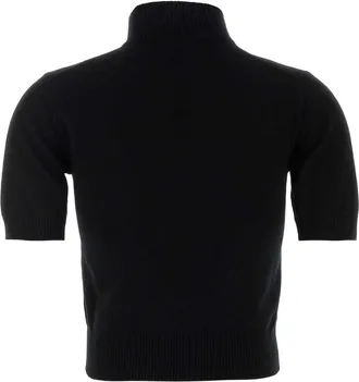 Dolce & Gabbana Nero Exterior: Cashmere Maglieria Sweater