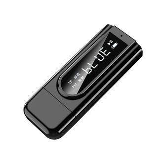 OEM Transmisor Y Receptor Fm Est&eacute;reo 5.0 Con Pantalla Lcd Y Ranura Para Tarjeta Tf, Adaptador De Audio Auxiliar Inal&aacute;mbrico, Unidad Flash Usb
