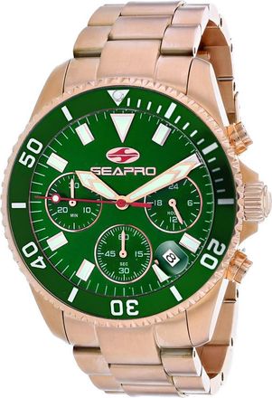 Seapro Scuba 200 Chrono Green Dial Mens Watch SP4356
