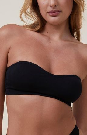 Cotton On Womens Seamless Sweetheart Padded Bandeau in Black at Nordstrom, Size X-Large