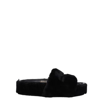 Stella McCartney Stella Mc Cartney Damens Loafer und Clogs Eco Fur Schwarz