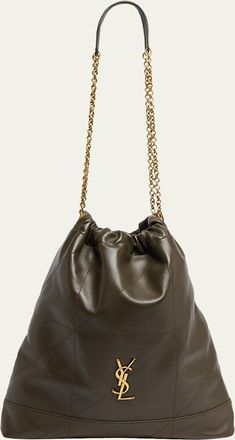 Saint Laurent Jamie Large Pochon YSL Shoulder Bag in Quilted Lambskin Leather