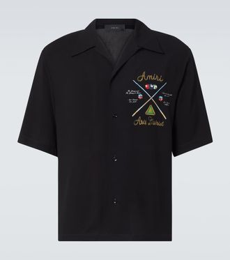 Amiri Camicia Pool Cue con stampa
