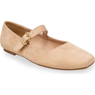 Chase + Chloe by Intouch Footwear Mary Jane Flat in Beige Suede at Nordstrom Rack, Size 8.5