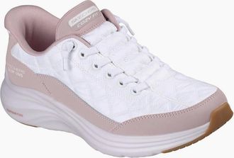 Skechers Womens Skechers Slip-Ins Contour Foam Cozy Fit Womens White/Pink Trainers - Size: 3