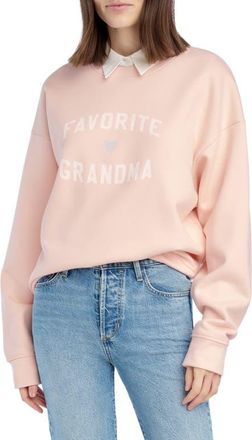 Favorite Daughter Favorite Grandma Sweatshirt in Pale Pink/Gardenia at Nordstrom, Size X-Large