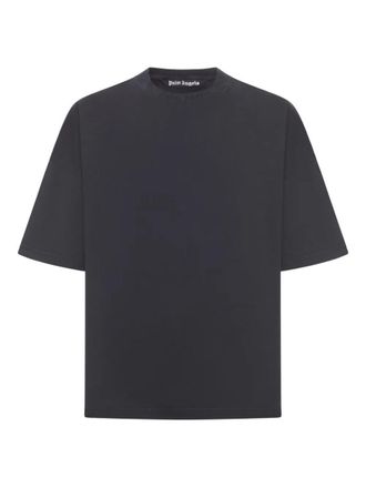 Palm Angels Curved Logo Loose Collar Tee Vintage Bla