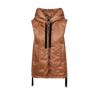 Max Mara Greengo Hooded Vest - Dames - Bodywarmers - Bruin - S - Jassen