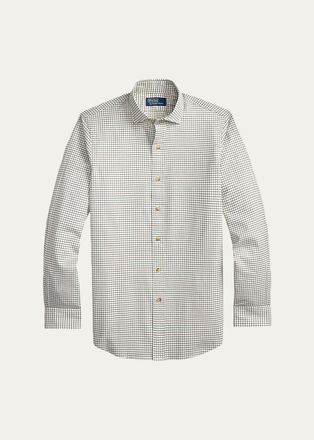 Polo Ralph Lauren Mens Plaid Twill Classic-Fit Shirt
