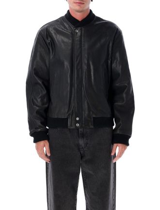 Isabel Marant Black Leather Bomber Jacket