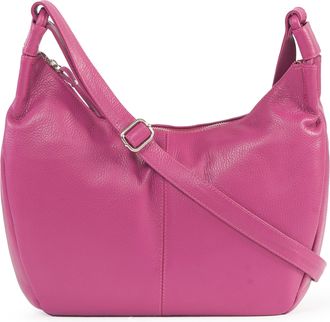 Melluso Borsa con tracolla in pelle porpora bor925