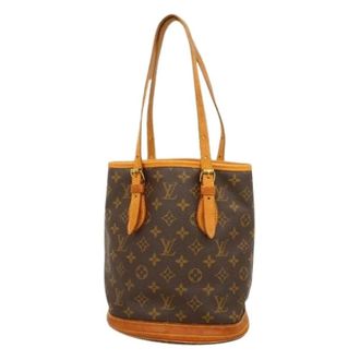 Louis Vuitton Pre-owned Bucket Bags, female, Brown, Size: ONE SIZE Pre-owned Canvas Tote Bag