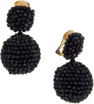 Oscar De La Renta Oscar De La Renta Round Beaded Drop Earrings