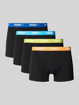 Puma Boxershorts mit elastischem Logo-Bund im 4er-Pack in Black, Gr&ouml;&szlig;e XL