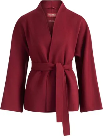 Max Mara Overhemden, Dames, Rood, S, Wol, Mstforte Geklede Jas