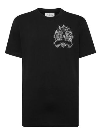 Philipp Plein T-shirt met doodskop - Zwart