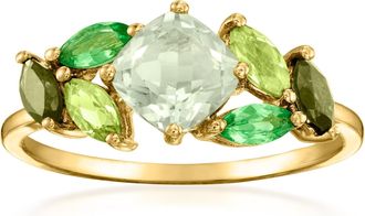 Ross-Simons Tonal Green Multi-Gemstone Ring in 14kt Yellow Gold