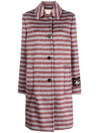 Marni Brushed Striped Single-Breasted Coat