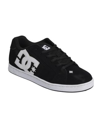 DC Sneaker DC SHOES Net, Herren, Gr. 14(48,5), schwarz (schwarz, schwarz, wei&szlig;), Obermaterial: Leder (Kuh) / Futter: Textil / Aussensohle: Gummi, Schuhe 