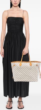 Louis Vuitton Pre-owned Womens Damier Azur Neverfull Gm - Light Grey Textile - One Size