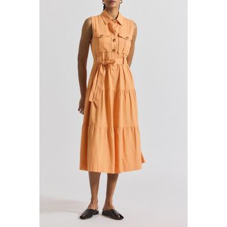 Derek Lam Florence Sleeveless Shirtdress in Papaya at Nordstrom Rack, Size 00