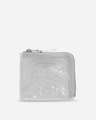 Comme Des Gar&ccedil;ons Transparent Snake Zip Around Wallet Clear