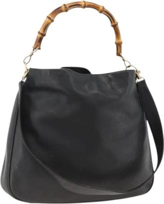 Gucci Pre-owned Vintage Schoudertas - Dames - Vintage Schoudertas - Zwart - ONE Size - Leer - Vintage