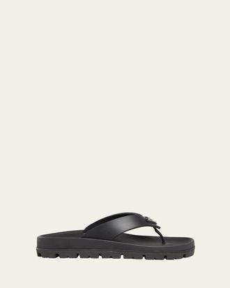 Prada Rubber Thong Slide Sandals