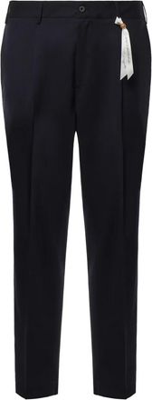 Santaniello Broeken, Heren, Blauw, 3Xl, Wol, Slim-fit Broeken