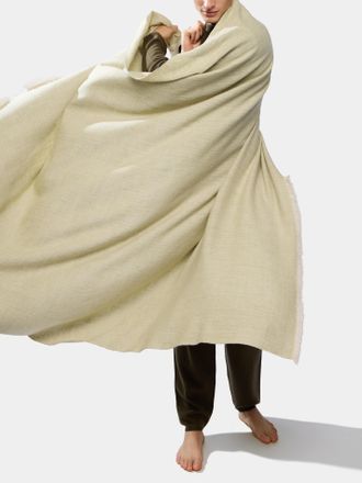 Me&K Melange Cashmere Throw Tender Green (67in/1.7m)