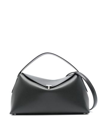 Toteme Borsa tote in pelle con chiusura a T - Grigio