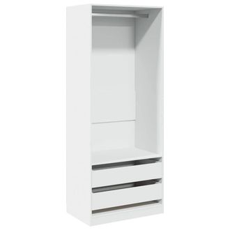 Berkfield Home Wardrobe White 80x50x200 cm Engineered Wood | Size: 80 x 50 x 200 cm