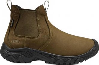 Keen Womens Greta Ii Waterproof Insulated Chelsea Boot In Dark Olive/black