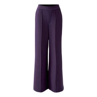 Oui Broeken, Dames, Paars, XL, Wijde broek