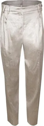 Brunello Cucinelli Light Beige Linen Trousers, Brand Size 48 (US Size 14)