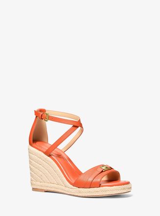 Michael Kors Mandy Saffiano Leather Wedge Sandal