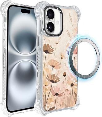 OEM Funda Ibizu Dropguard Ultra Para Iphone 16 Con Magsafe, Estilo Bohemio, Color Pradera Floral