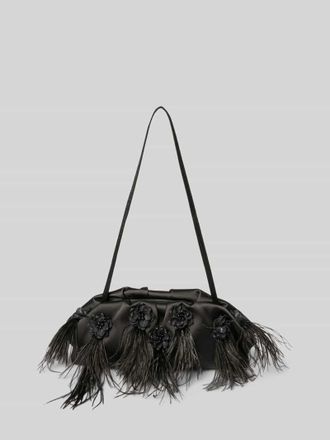 Marc Cain Umhängetasche mit Blumen-Details in Black, Größe 1