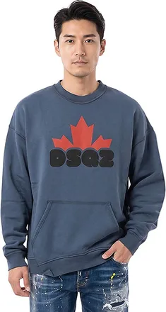 Dsquared2 Blue Crew Neck Sweatshirt