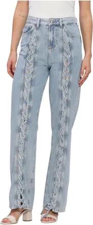 Liu Jo Dames, Jeans, Blauw, Maat: W31 Katoen